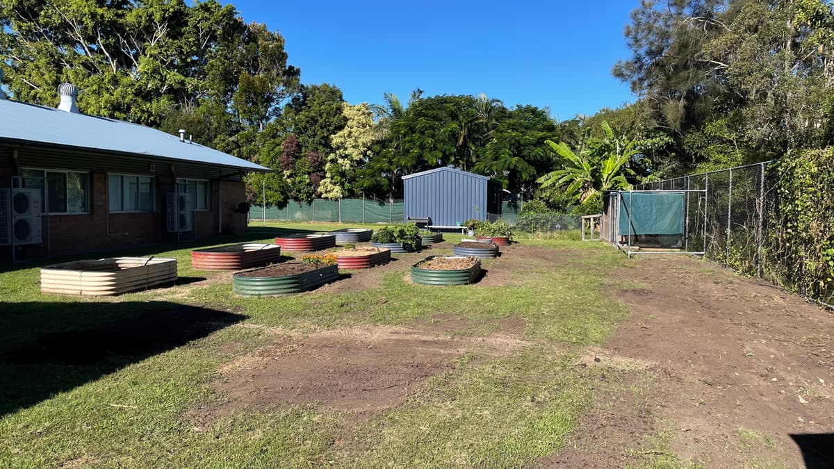 The site prepared and shaped before planting begins